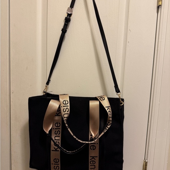 Kensie Tote Black and Cream And Copper. Large Brand New With Tags. MSRP - Picture 7 of 15